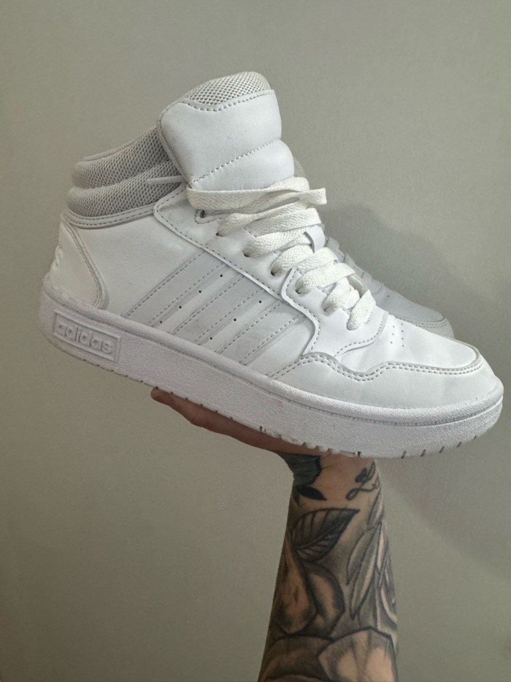 adidas White High-Top Sneaker